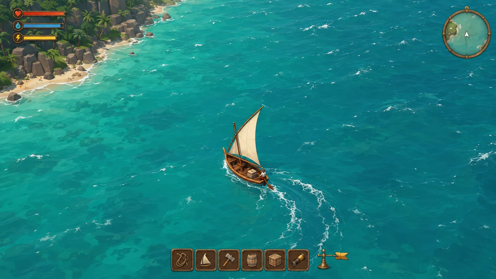 Under sail
